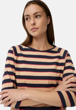 Damen Camel Active T-Shirts & Polos^3/4-Arm T-Shirt mit Streifenmuster