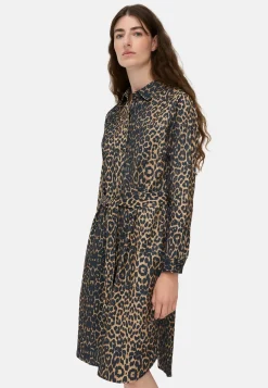 Damen Camel Active Kleider^Baumwollkleid mit Bindegürtel