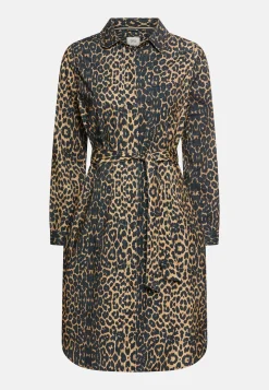 Damen Camel Active Kleider^Baumwollkleid mit Bindegürtel