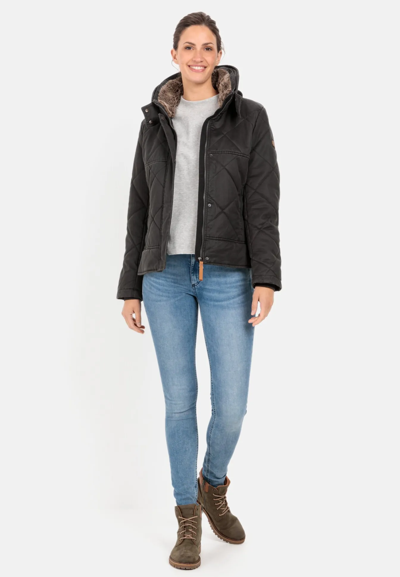 Damen Camel Active Jacken & Westen^Blouson mit Stehkragen im Vintage Look