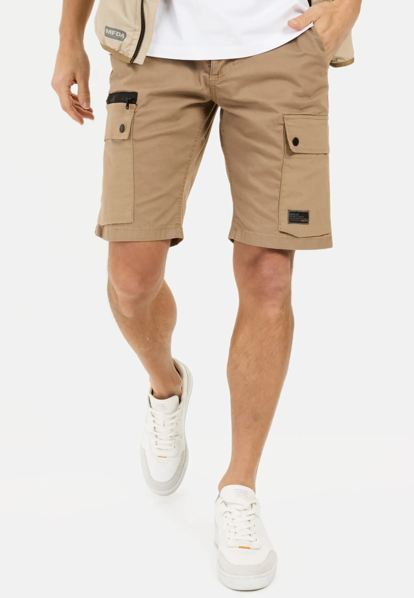 Herren Camel Active Shorts & Bermudas^Cargo-Shorts mit Kordelzug und Stretch