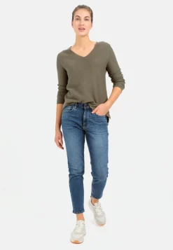 Damen Camel Active Pullover & Cardigans^Feinstrickpullover mit V-Ausschnitt
