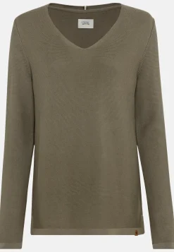 Damen Camel Active Pullover & Cardigans^Feinstrickpullover mit V-Ausschnitt