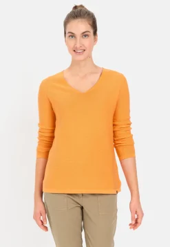 Damen Camel Active Pullover & Cardigans^Feinstrickpullover mit V-Ausschnitt