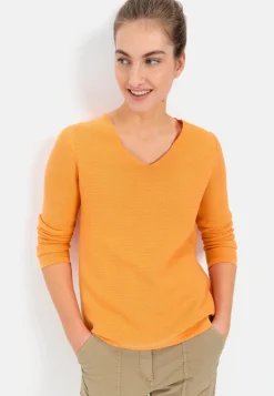 Damen Camel Active Pullover & Cardigans^Feinstrickpullover mit V-Ausschnitt