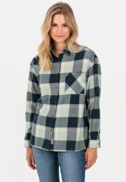 Damen Camel Active Blusen^Flanellbluse mit Karomuster