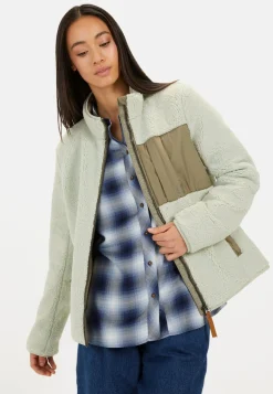 Damen Camel Active Jacken & Westen^Fleecejacke mit Stehkragen