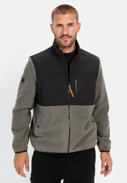 Herren Camel Active Sweatshirts & Hoodies|Jacken & Westen^Fleecejacke mit Stehkragen aus recyceltem Material