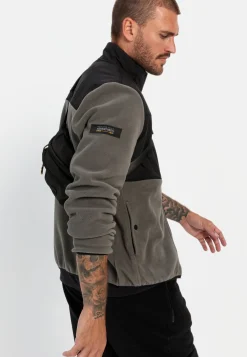 Herren Camel Active Sweatshirts & Hoodies|Jacken & Westen^Fleecejacke mit Stehkragen aus recyceltem Material