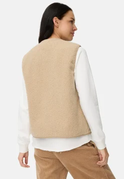 Damen Camel Active Jacken & Westen^Fleece-Weste mit Knopfverschluss