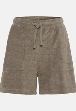 Damen Camel Active Hosen^Frottee Shorts mit Kordelzug