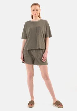 Damen Camel Active T-Shirts & Polos^Frottee-Shirt mit Rundhals