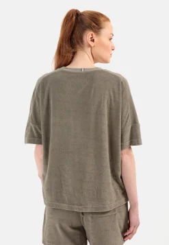 Damen Camel Active T-Shirts & Polos^Frottee-Shirt mit Rundhals