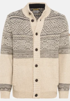Herren Camel Active Pullover & Cardigan^Geknöpfte Strickjacke mit Stehkragen