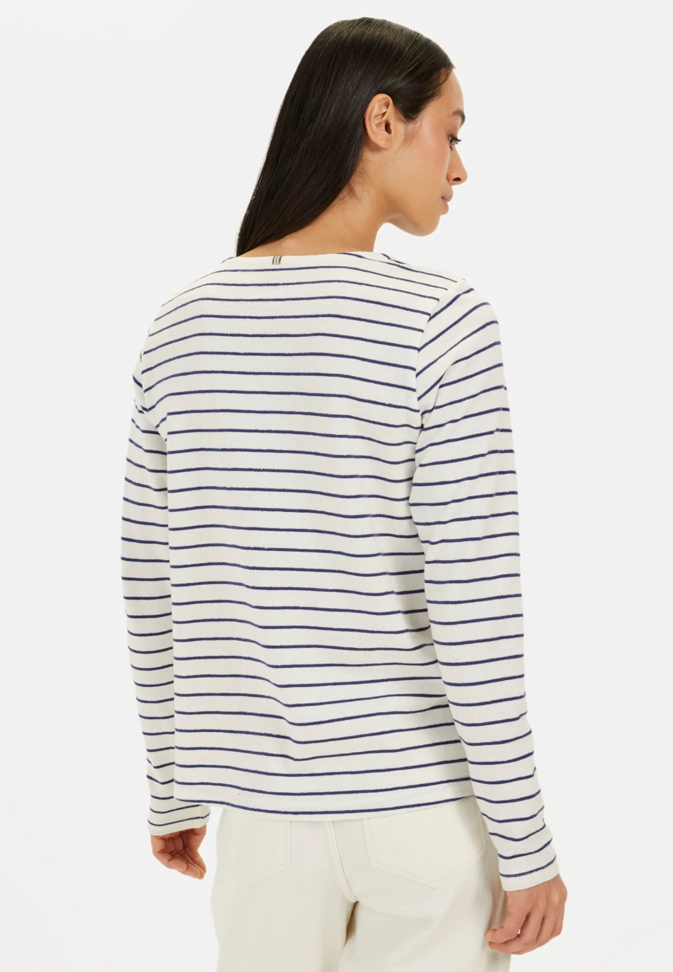 Damen Camel Active T-Shirts & Polos^Gestreiftes Langarmshirt aus reiner Baumwolle
