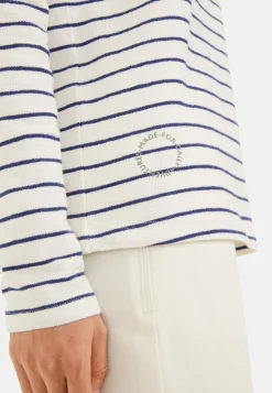 Damen Camel Active T-Shirts & Polos^Gestreiftes Langarmshirt aus reiner Baumwolle