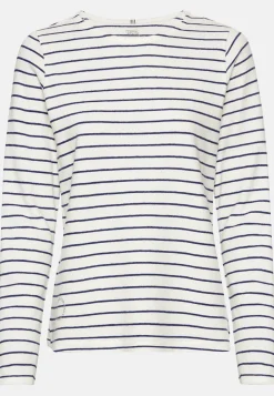 Damen Camel Active T-Shirts & Polos^Gestreiftes Langarmshirt aus reiner Baumwolle