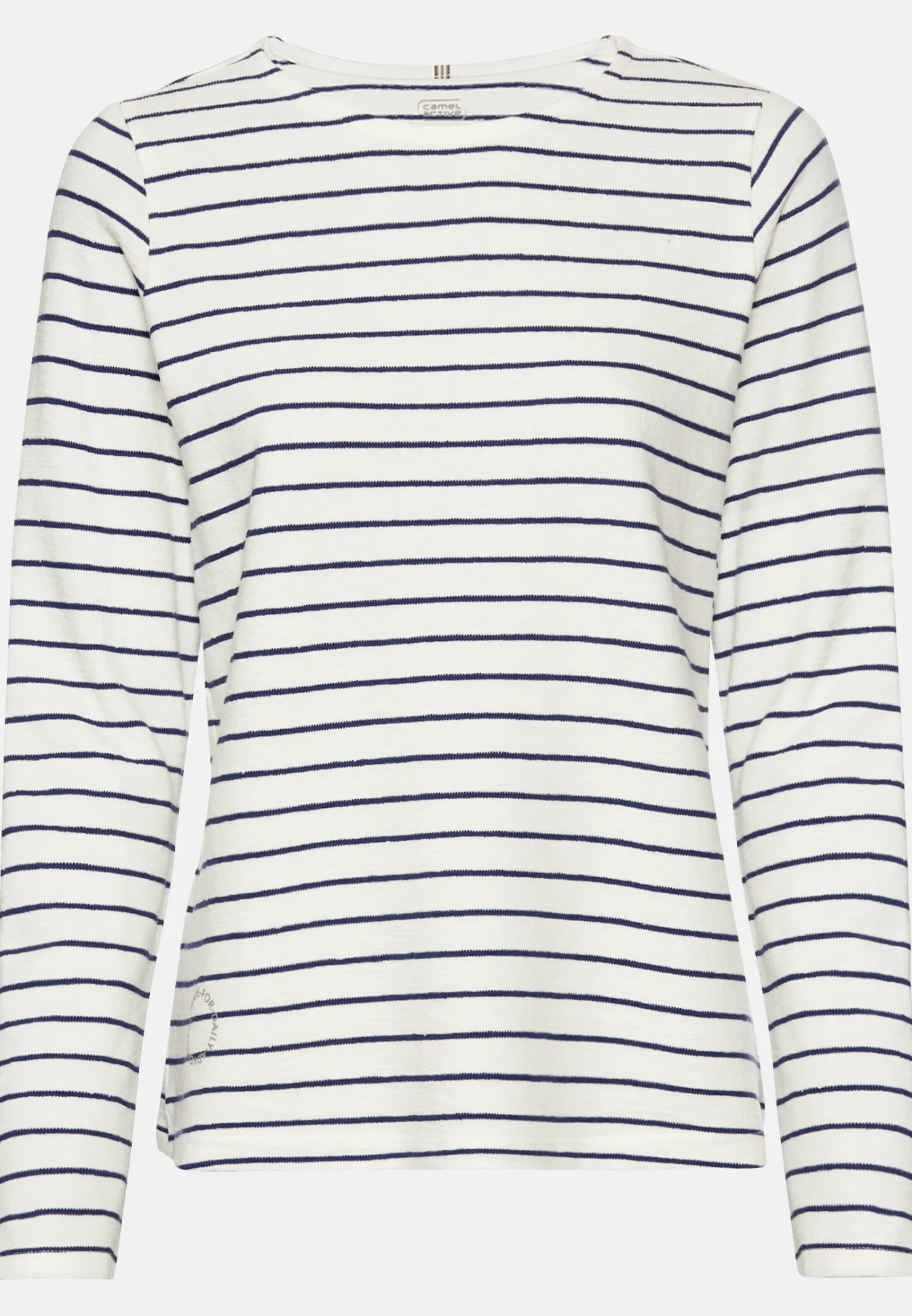 Damen Camel Active T-Shirts & Polos^Gestreiftes Langarmshirt aus reiner Baumwolle