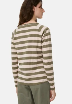 Damen Camel Active T-Shirts & Polos^Gestreiftes Langarmshirt mit Raglanärmeln