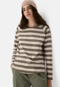 Damen Camel Active T-Shirts & Polos^Gestreiftes Langarmshirt mit Raglanärmeln
