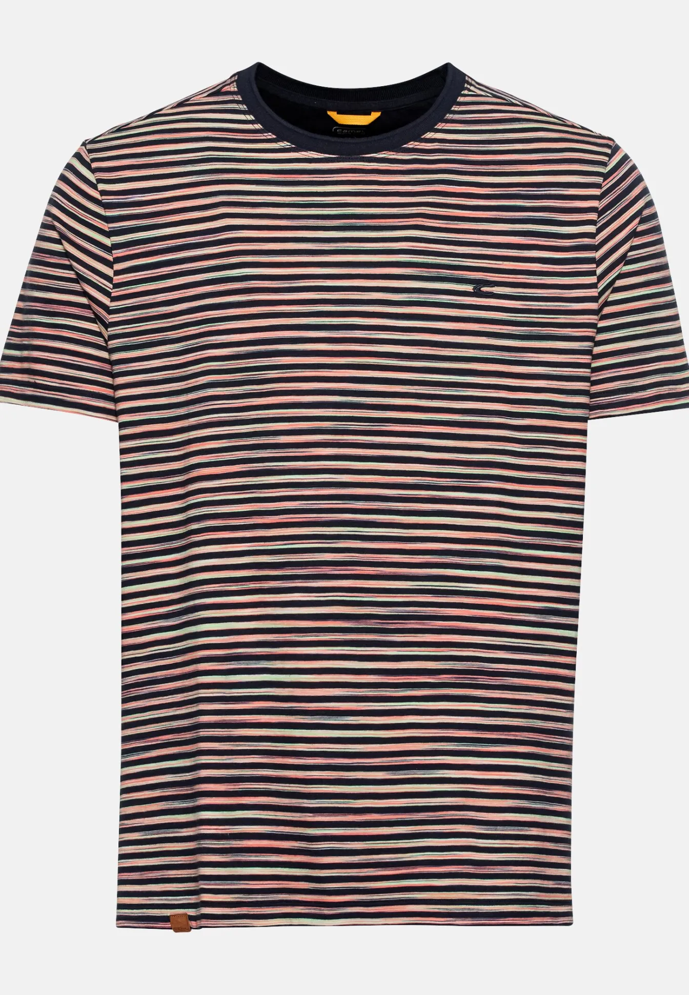 Herren Camel Active T-Shirts & Polos^Gestreiftes Rundhals T-Shirt aus reiner Baumwolle