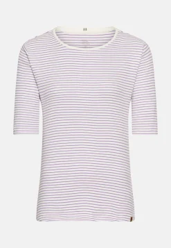 Damen Camel Active T-Shirts & Polos^Gestreiftes Rundhals T-Shirt aus reiner Baumwolle