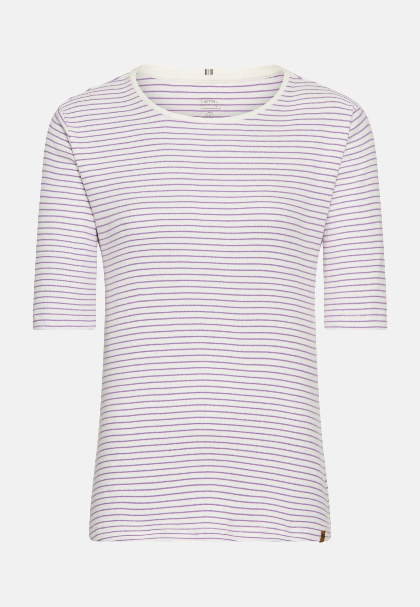 Damen Camel Active T-Shirts & Polos^Gestreiftes Rundhals T-Shirt aus reiner Baumwolle