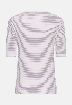 Damen Camel Active T-Shirts & Polos^Gestreiftes Rundhals T-Shirt aus reiner Baumwolle