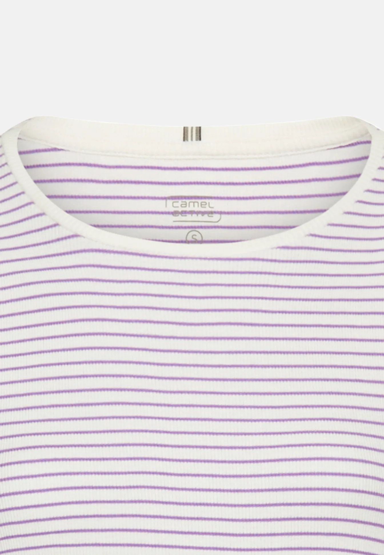 Damen Camel Active T-Shirts & Polos^Gestreiftes Rundhals T-Shirt aus reiner Baumwolle