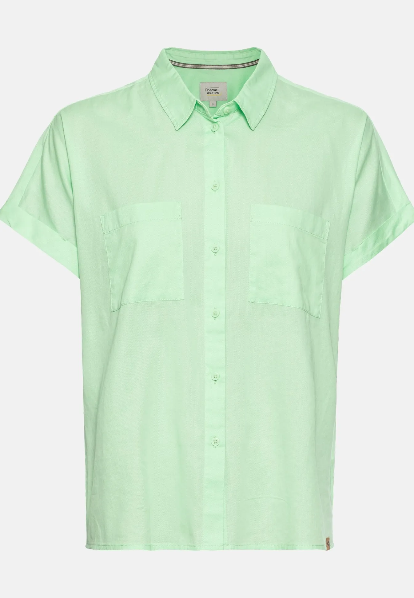 Damen Camel Active Blusen^Halbarm Bluse aus einem Baumwoll-Twill