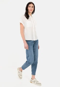 Damen Camel Active Blusen^Halbarm Bluse aus einem Baumwoll-Twill