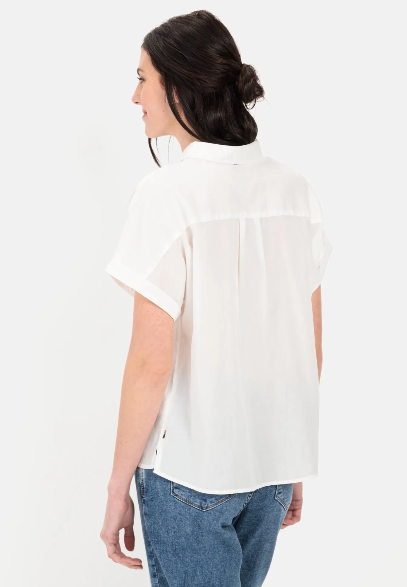 Damen Camel Active Blusen^Halbarm Bluse aus einem Baumwoll-Twill