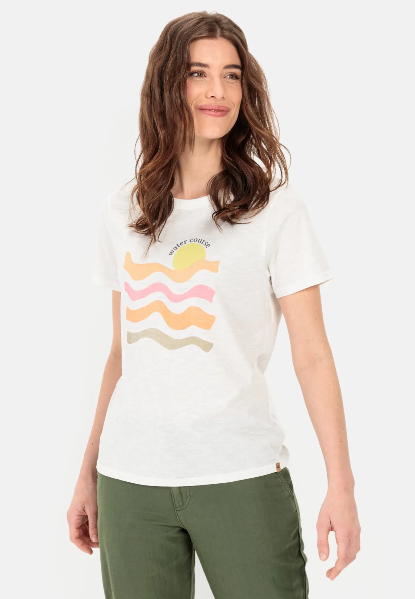 Damen Camel Active T-Shirts & Polos^Halbarm T-Shirt aus nachhaltigem Organic Cotton