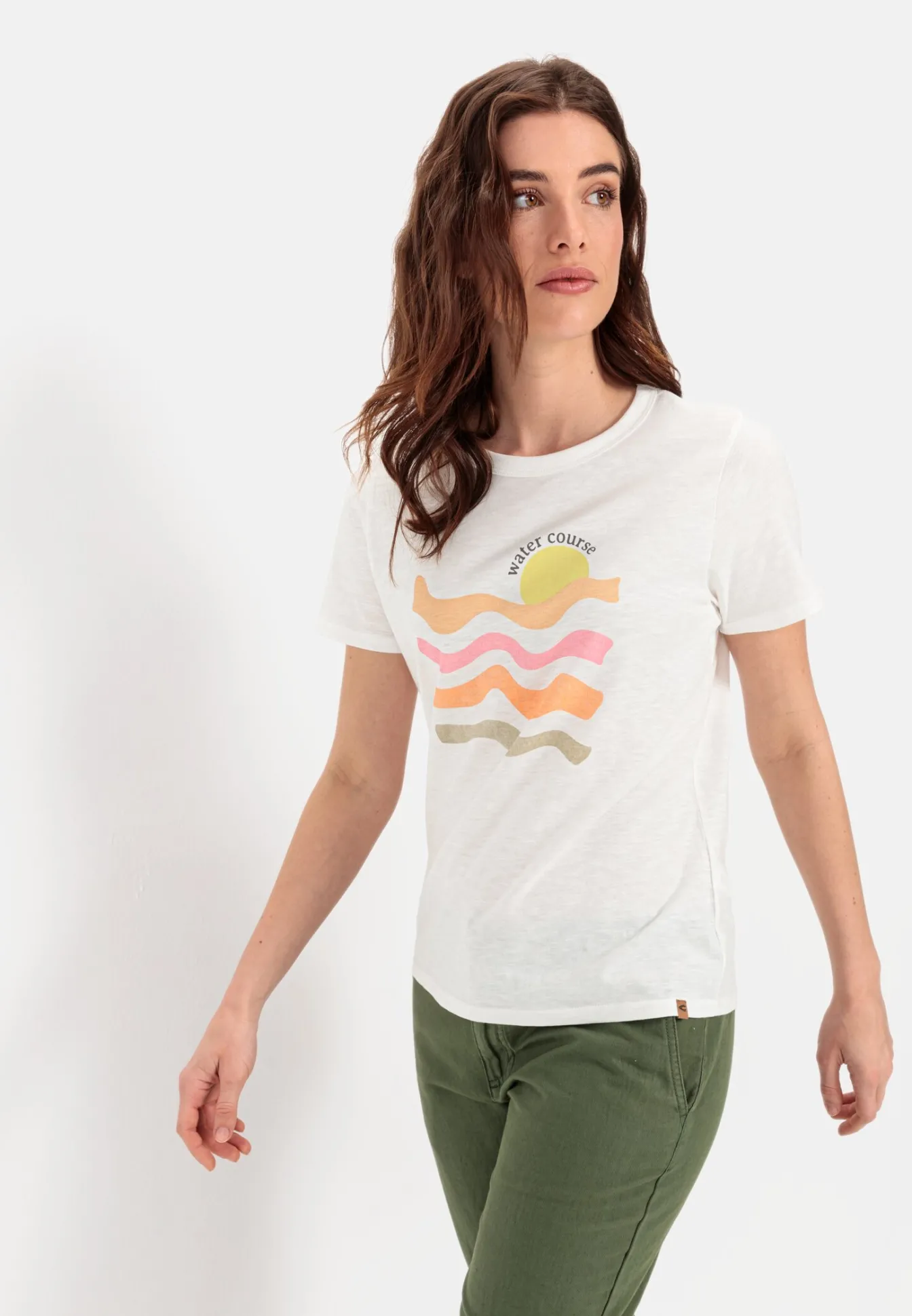 Damen Camel Active T-Shirts & Polos^Halbarm T-Shirt aus nachhaltigem Organic Cotton