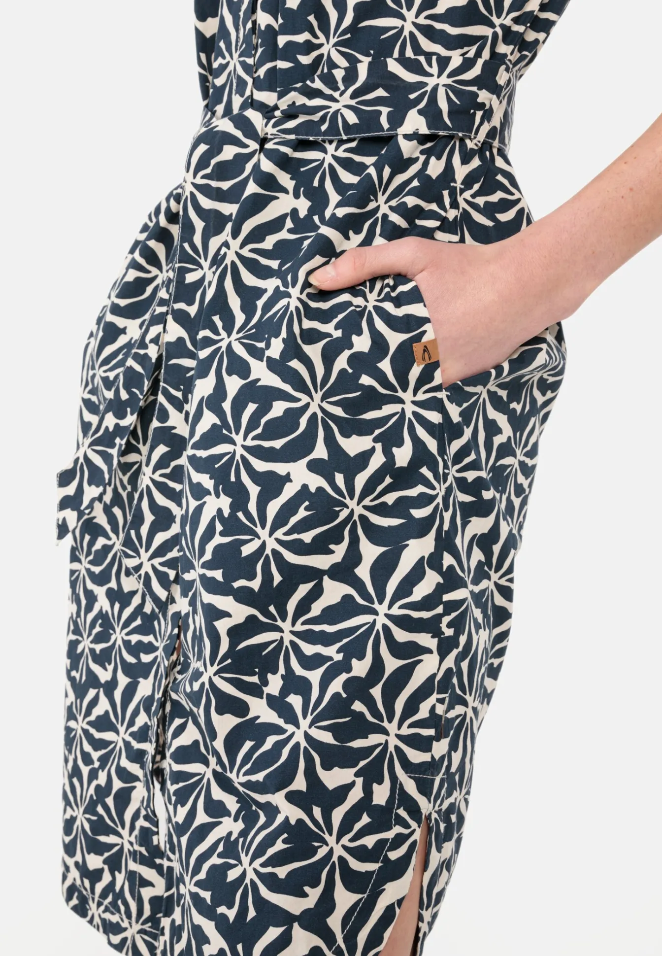 Damen Camel Active Kleider^Hemdblusenkleid im Allover-Print