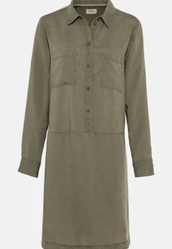 Damen Camel Active Kleider^Hemdblusenkleid mit langen Ärmeln aus TENCEL™ Lyocell