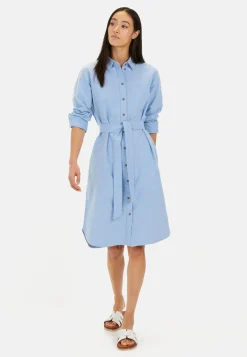 Damen Camel Active Kleider^Hemdblusenkleid mit Stoffbindegürtel