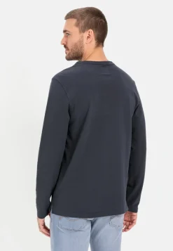 Herren Camel Active T-Shirts & Polos^Henley Langarmshirt aus reiner Baumwolle