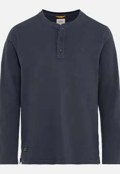 Herren Camel Active T-Shirts & Polos^Henley Langarmshirt aus reiner Baumwolle