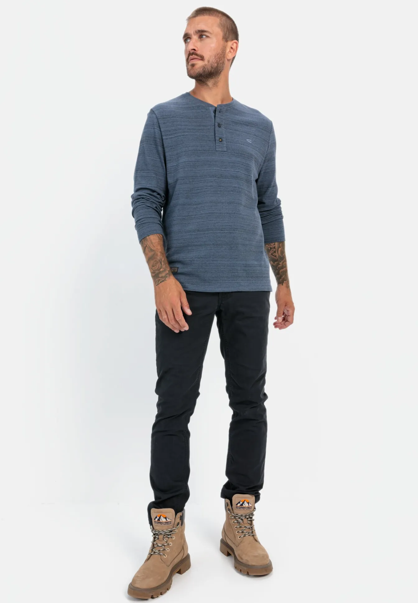 Herren Camel Active T-Shirts & Polos^Henley Langarmshirt mit Cooling Effekt