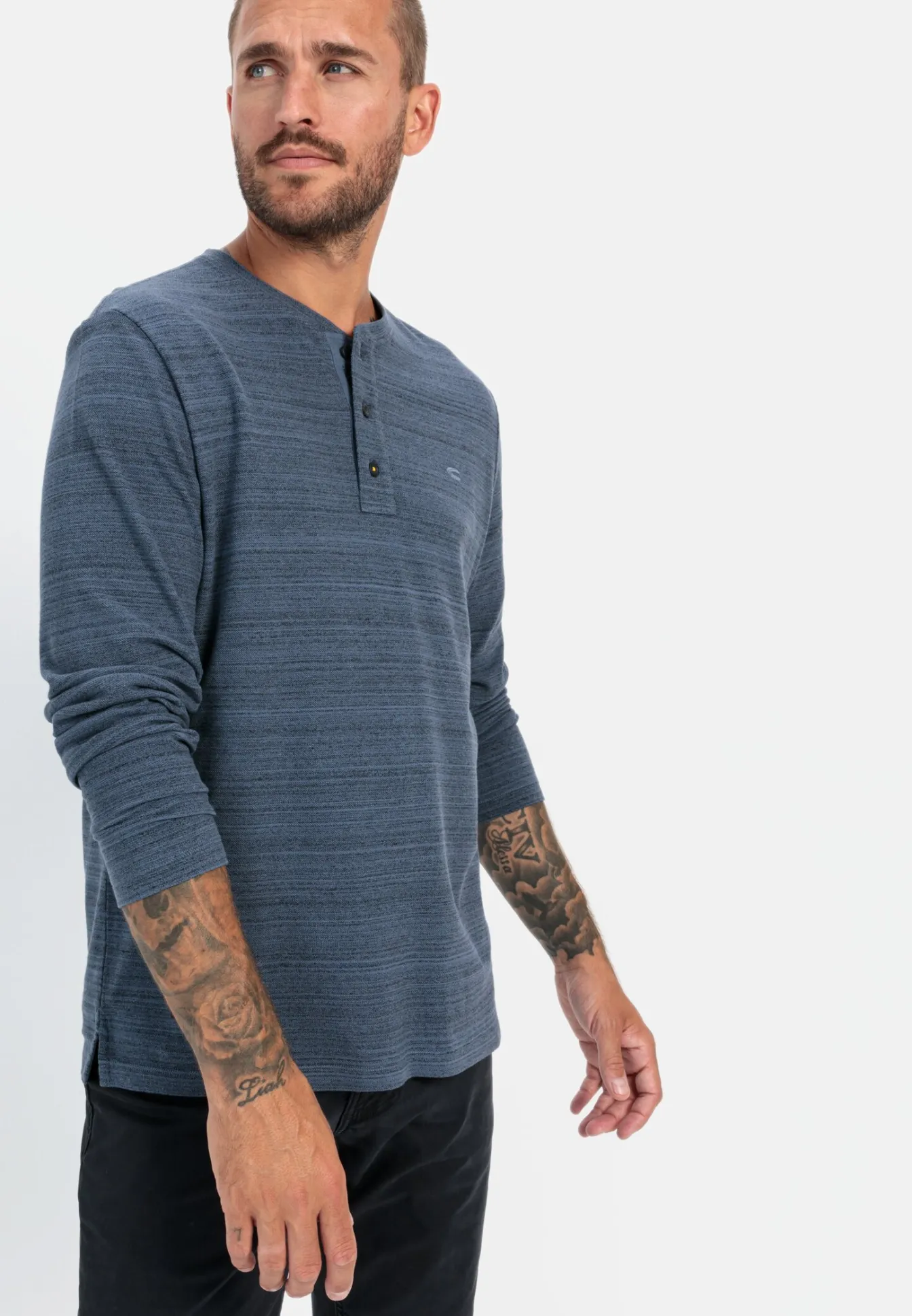 Herren Camel Active T-Shirts & Polos^Henley Langarmshirt mit Cooling Effekt