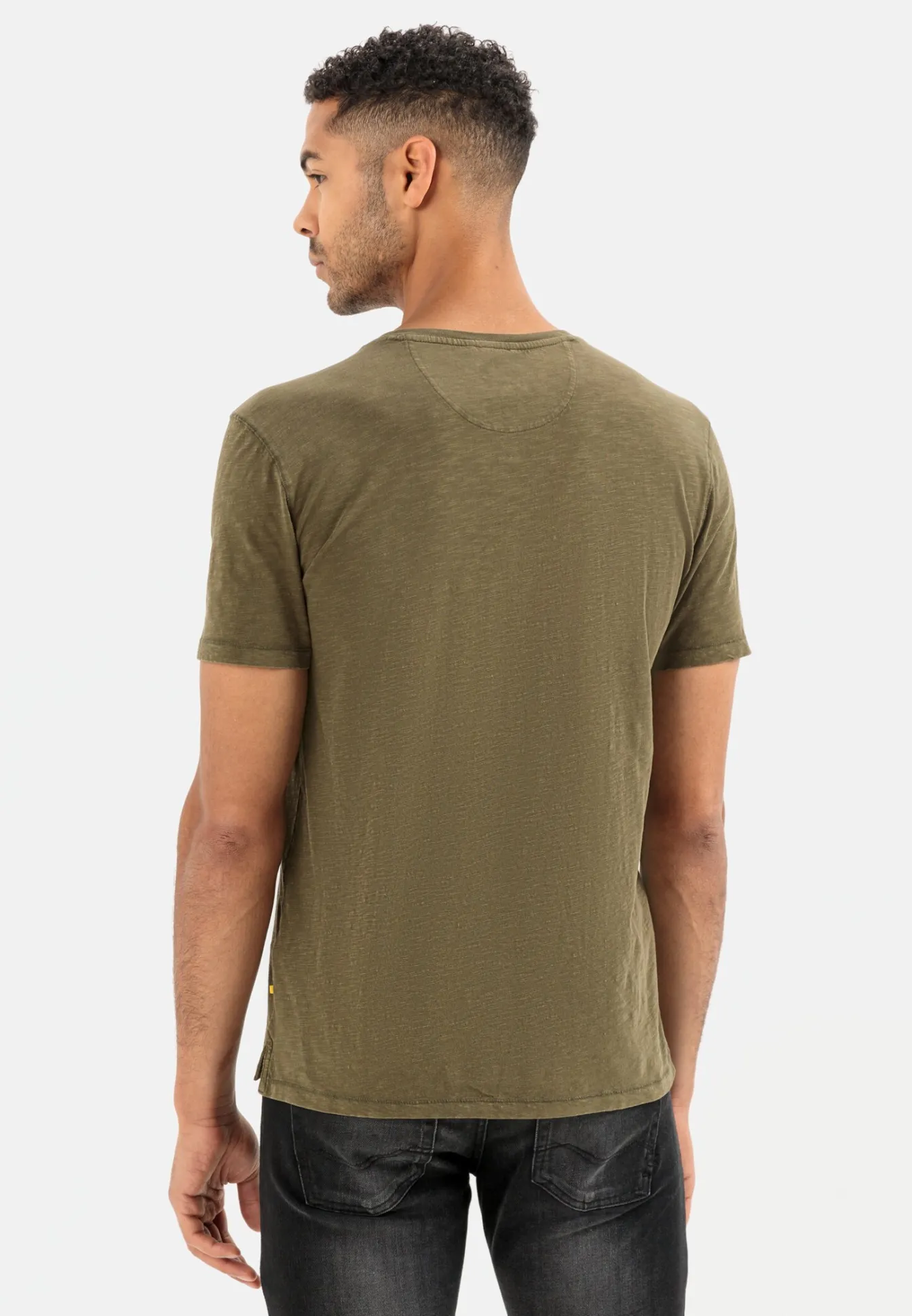 Herren Camel Active T-Shirts & Polos^Henley Shirt mit kurzem Arm aus reiner Baumwolle
