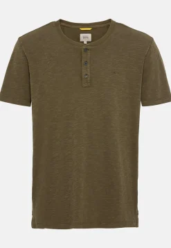 Herren Camel Active T-Shirts & Polos^Henley Shirt mit kurzem Arm aus reiner Baumwolle