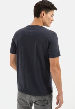 Herren Camel Active T-Shirts & Polos^Henley Shirt mit kurzem Arm aus reiner Baumwolle