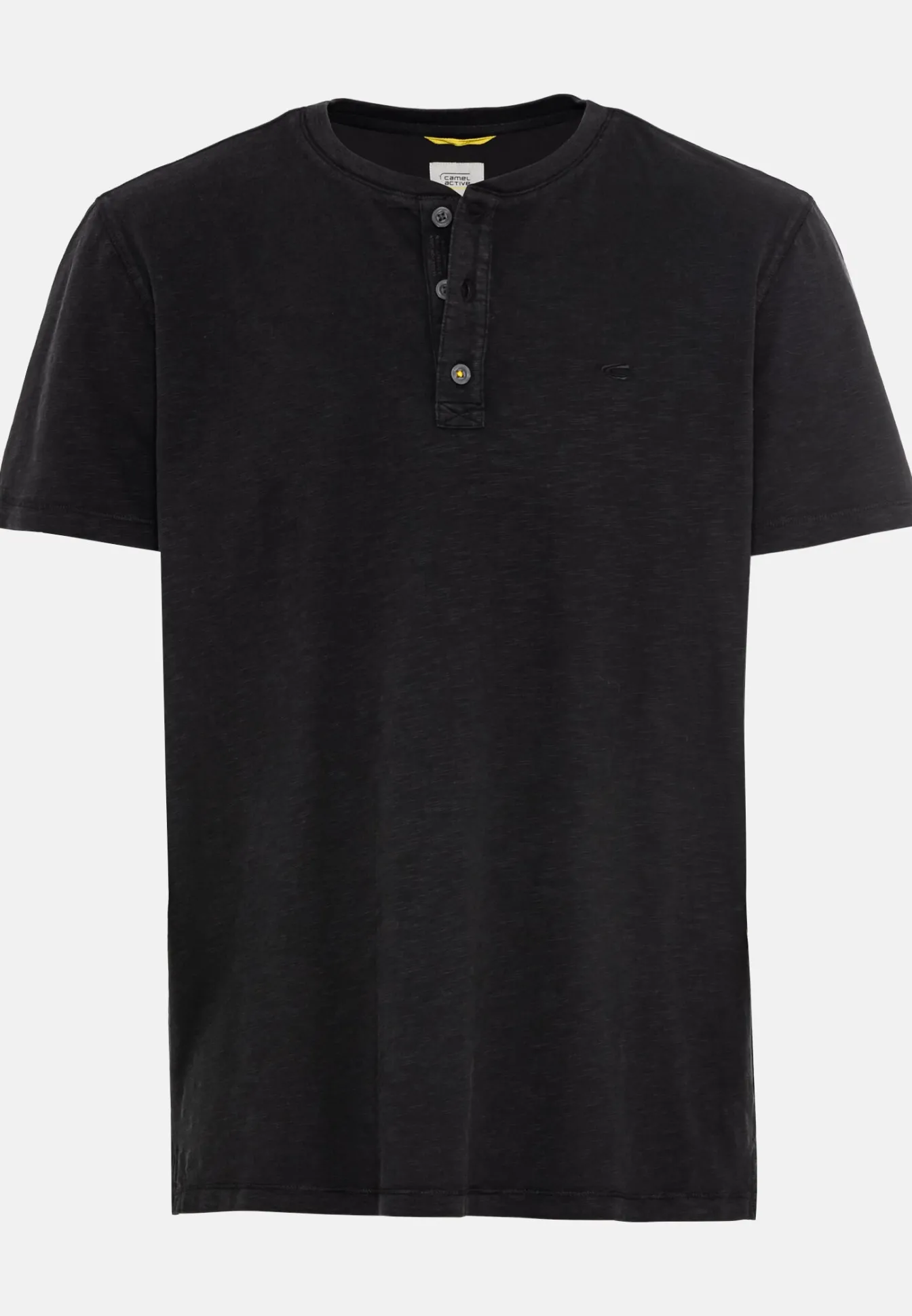 Herren Camel Active T-Shirts & Polos^Henley Shirt mit kurzem Arm aus reiner Baumwolle