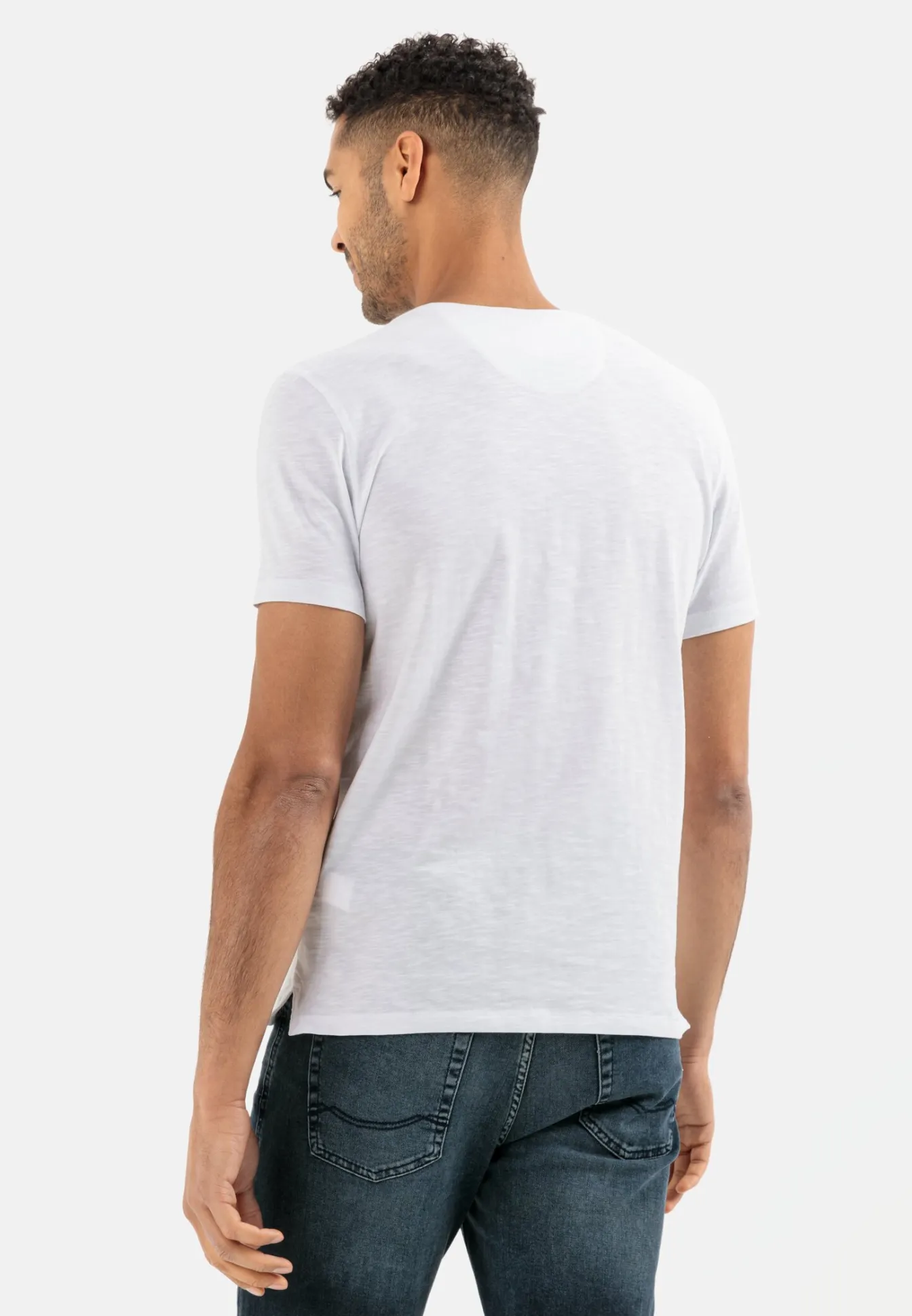 Herren Camel Active T-Shirts & Polos^Henley Shirt mit kurzem Arm aus reiner Baumwolle