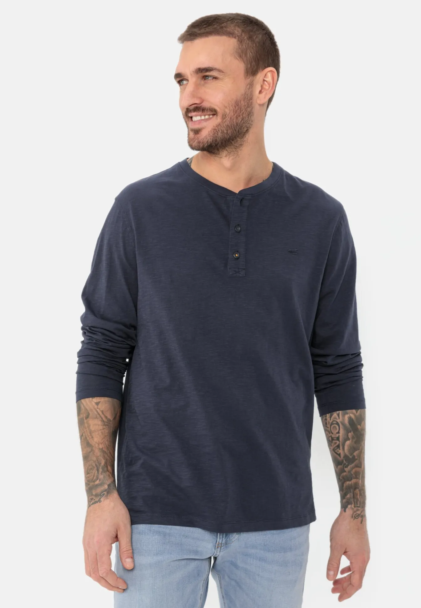 Herren Camel Active T-Shirts & Polos^Henleyshirt aus nachhaltigem Organic Cotton