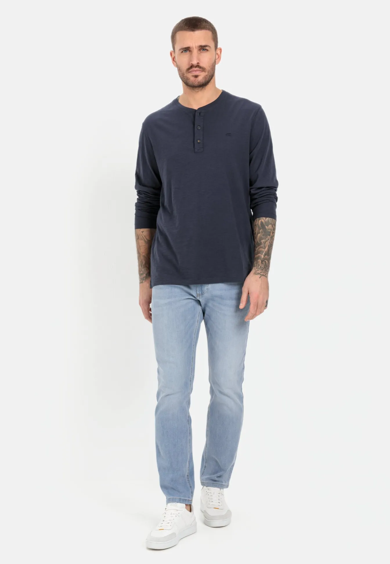 Herren Camel Active T-Shirts & Polos^Henleyshirt aus nachhaltigem Organic Cotton