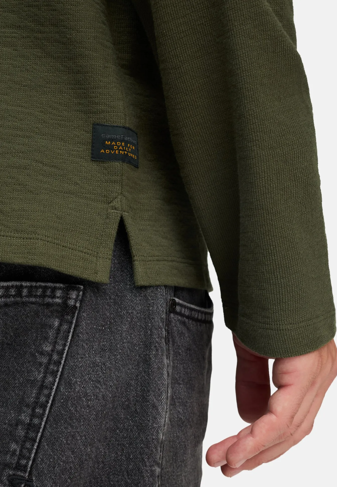 Herren Camel Active T-Shirts & Polos^Henleyshirt aus reiner Baumwolle