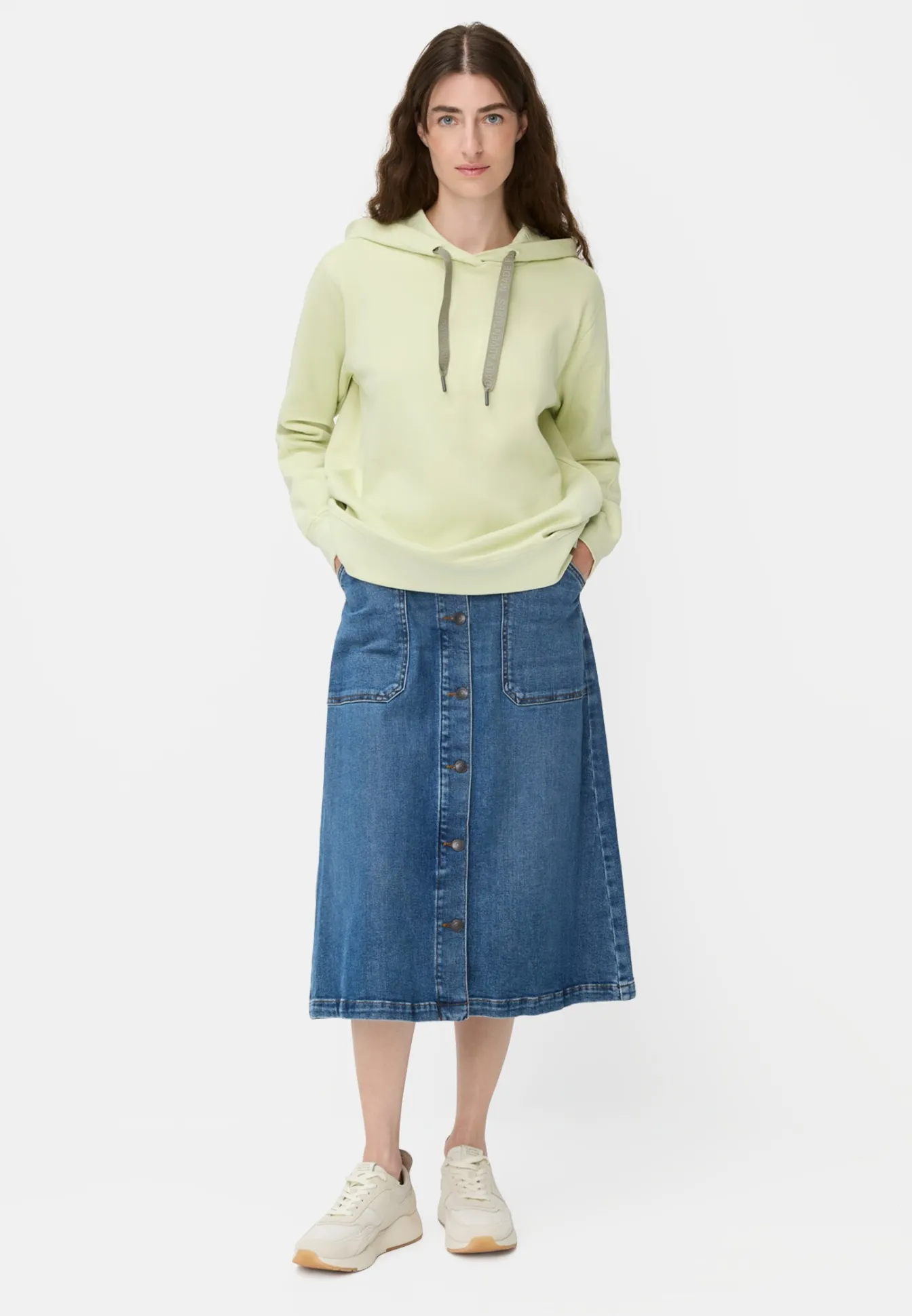 Damen Camel Active Sweatshirts & Hoodies^Hoodie aus reiner Baumwolle